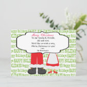 M. & Mme Claus Jolly Feet Carte de Noël (Debout devant)