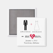 M. & Mme Do the Math Save the Date Magnet (Recto/Verso)