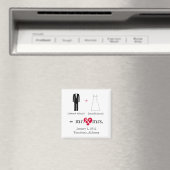 M. & Mme Do the Math Save the Date Magnet (In Situ (Lave-vaisselle))
