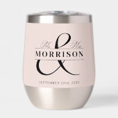 M. Mme Dusty Pink Wedding Favor (Avant)