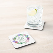 M. & Mme Elegant Floral Mariage| Dessous de verre (Côté Droit)