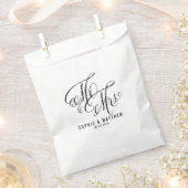 M. & Mme Elegant Script | Sacs de faveur de mariag (Coupé)
