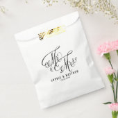 M. & Mme Elegant Script | Sacs de faveur de mariag (Scellé)