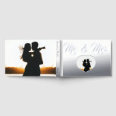 M. Mme Elegant Silver Foil Mariage de coeur photo (Complet)