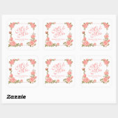 M. & Mme Elegant Sticker Mariage Floral (Feuille)