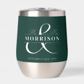 M. Mme Emerald Green Wedding Favor (Avant)