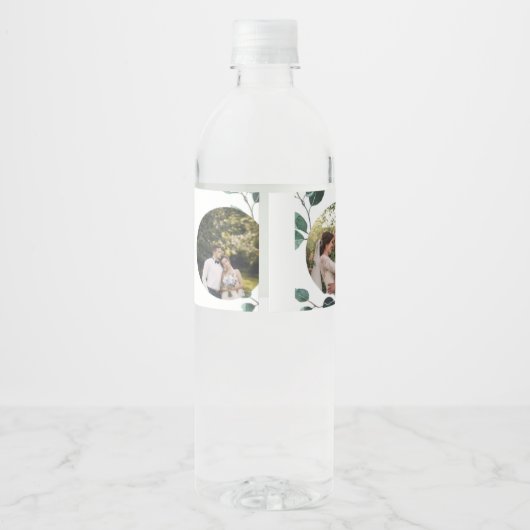 M. & Mme Eucalyptus Étiquette de bouteille d'eau (Dos)