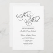 M. & Mme | FAIRE-PART DE MARIAGE (Devant / Derrière)