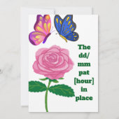 M. & Mme Faire-part de mariage avec Floral & Butte (Dos)