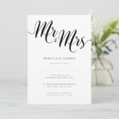 M. & Mme Faire-part de mariage Black & White (Debout devant)