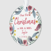 M. & Mme First Christmas Floral Wreath (devant)