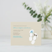 M. & Mme Flip Flops Carte de réception de mariage  (Debout devant)