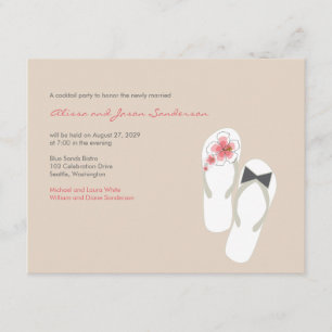 M. & Mme Flip Flops Carte de réception de mariage 