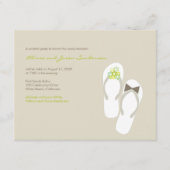 M. & Mme Flip Flops Carte de réception de mariage (Devant)