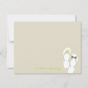 M. & Mme Flip Flops Carte de remerciements de mari