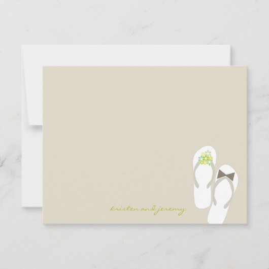 M. & Mme Flip Flops Carte de remerciements de mari (Devant)
