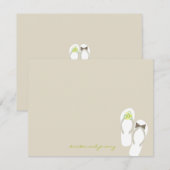 M. & Mme Flip Flops Carte de remerciements de mari (Devant / Derrière)