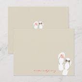 M. & Mme Flip Flops Carte de remerciements de mari (Devant / Derrière)