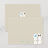 M. & Mme Flip Flops Carte de remerciements de mari (Devant / Derrière)