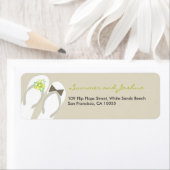 M. & Mme Flip Flops Étiquettes de adresse de maria (En situation)