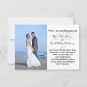 M. & Mme Gray - Faire-part de mariage photo 3x5 (Devant)