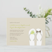 M. & Mme Green Flip Flops Invitation de mariage de (Debout devant)