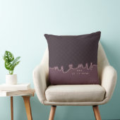 M. Mme Heart Script Muted Purple Mariage Coussin (Chaise)