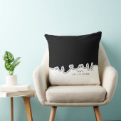M. Mme Heart Script noir blanc Mariage Coussin (Chaise)