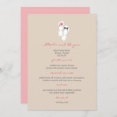 M. & Mme Hibiscus Flip Flops Mariage Carte de menu (Devant / Derrière)