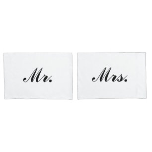 "M. & Mme." Housses d'oreillers