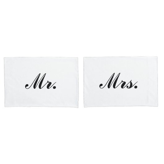 "M. & Mme." Housses d'oreillers (devant-Set)