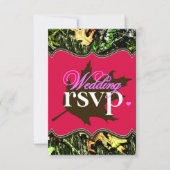 M. & Mme Hunting Camo Mariage rose chaud Cartes RS (Devant)