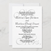 M. & Mme - Invitation Mariage et réception (Devant)
