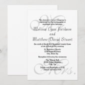 M. & Mme - Invitation Mariage et réception (Devant / Derrière)