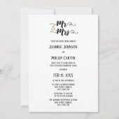 M. & Mme - Invitation Mariage/Réception (Devant)