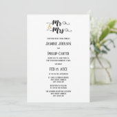 M. & Mme - Invitation Mariage/Réception (Debout devant)