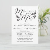 M. & Mme Kraft Rustic Faire-part de mariage (Debout devant)