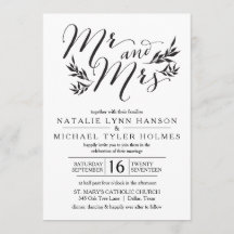 M. & Mme Kraft Rustic Faire-part de mariage