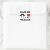 M. & Mme Lips & Moustache Mariage Favor Stickers (Sac)
