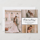 M. Mme Mariage Photo Collage Carte de remerciement (Devant)