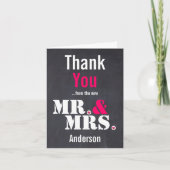 M. & Mme. Mariage typographie moderne Merci (Devant)