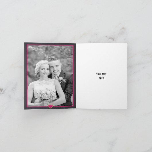 M. & Mme. Mariage typographie moderne Merci (Intérieur)