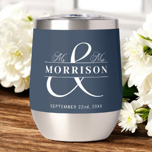 M. Mme Marine Blue Wedding Favor