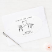 M. & Mme Merci Wedding Favor Sticker (Enveloppe)