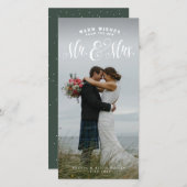 M. & Mme newlyborn carte photo de vacances (Devant / Derrière)