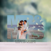 M. Mme Newlyweds Mariage de photos Symbole acryliq (Neutre)