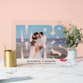 M. Mme Newlyweds Mariage de photos Symbole acryliq (Mariage)