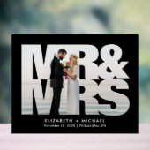 M. Mme Newlyweds Mariage photo Black (Neutre)