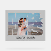 M. Mme Newlyweds Mariage photo Frosted (Recto)