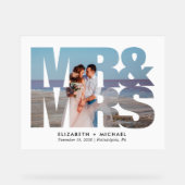 M. Mme Newlyweds Mariage photo White (Recto)